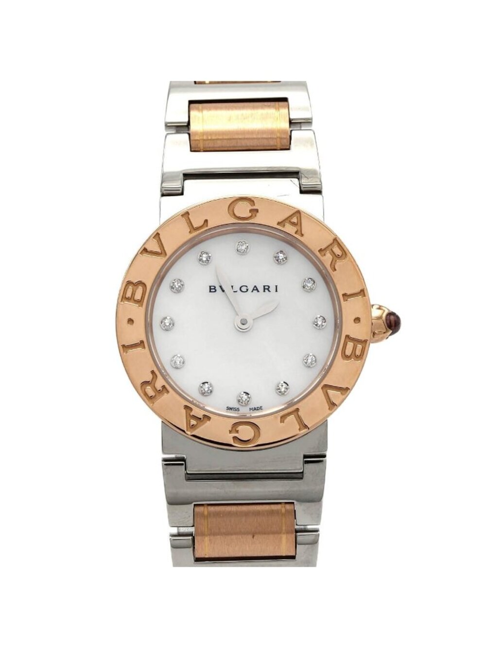 Bvlgari PG 12 Stainless Steel Pink Gold Quartz Watch